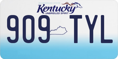 KY license plate 909TYL