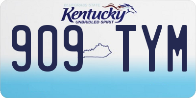KY license plate 909TYM