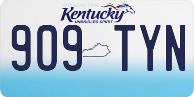 KY license plate 909TYN
