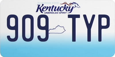 KY license plate 909TYP
