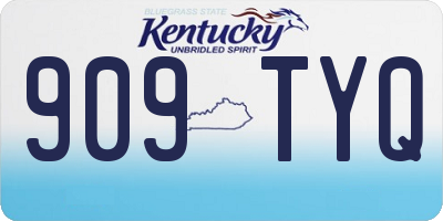 KY license plate 909TYQ