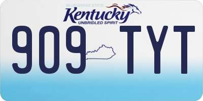 KY license plate 909TYT