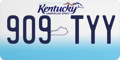 KY license plate 909TYY