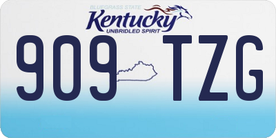 KY license plate 909TZG