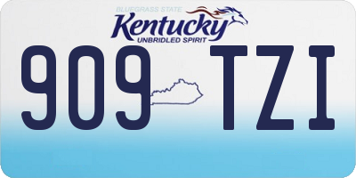 KY license plate 909TZI