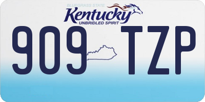 KY license plate 909TZP