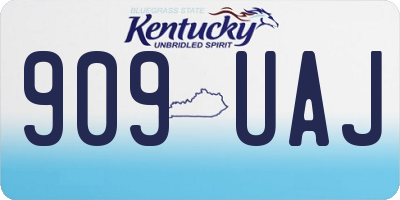 KY license plate 909UAJ