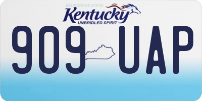 KY license plate 909UAP