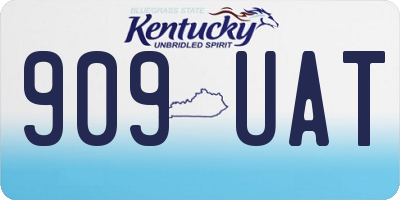 KY license plate 909UAT