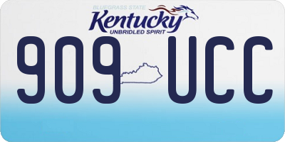 KY license plate 909UCC