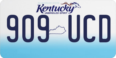 KY license plate 909UCD