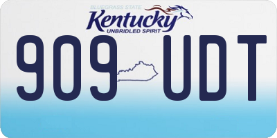 KY license plate 909UDT