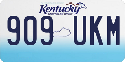KY license plate 909UKM
