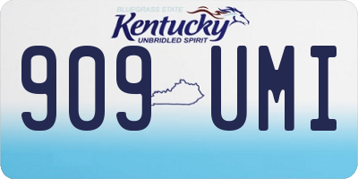 KY license plate 909UMI