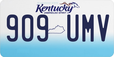 KY license plate 909UMV