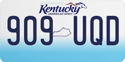 KY license plate 909UQD