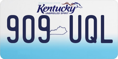 KY license plate 909UQL