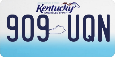KY license plate 909UQN