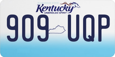 KY license plate 909UQP