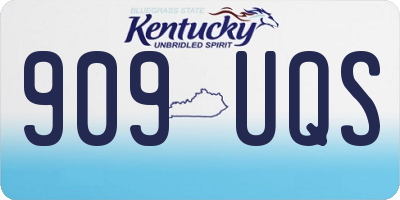 KY license plate 909UQS