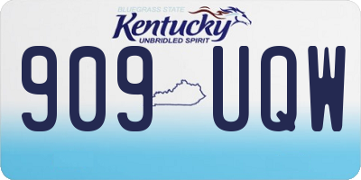 KY license plate 909UQW