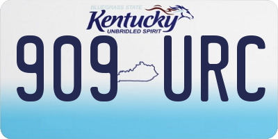 KY license plate 909URC