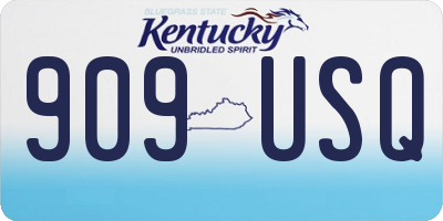 KY license plate 909USQ