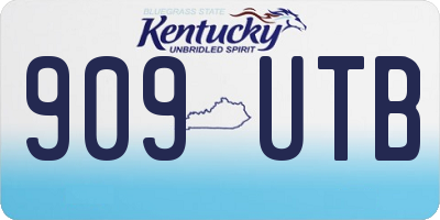 KY license plate 909UTB