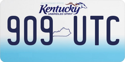KY license plate 909UTC