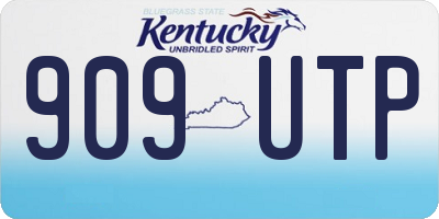 KY license plate 909UTP