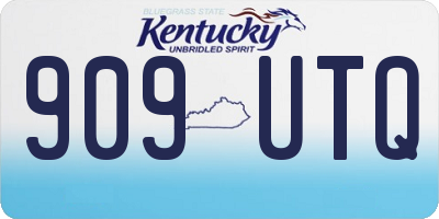 KY license plate 909UTQ