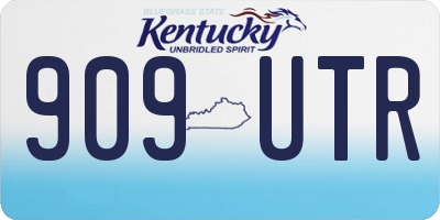 KY license plate 909UTR