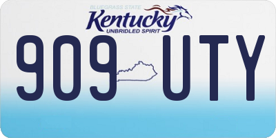 KY license plate 909UTY
