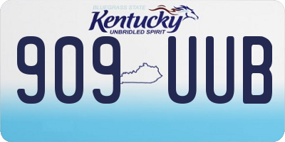 KY license plate 909UUB