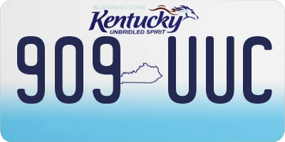 KY license plate 909UUC