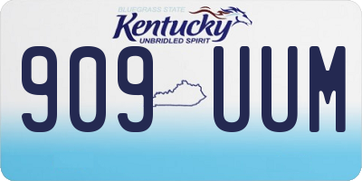 KY license plate 909UUM