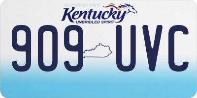 KY license plate 909UVC