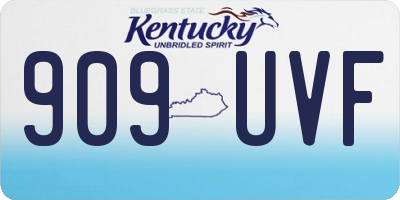 KY license plate 909UVF