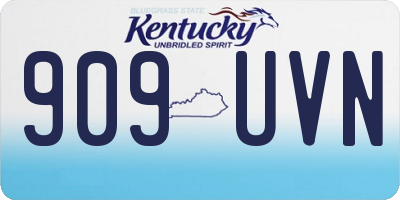 KY license plate 909UVN
