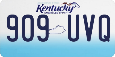 KY license plate 909UVQ