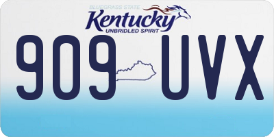 KY license plate 909UVX