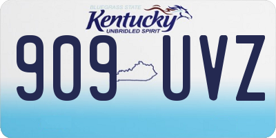 KY license plate 909UVZ