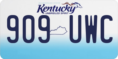 KY license plate 909UWC