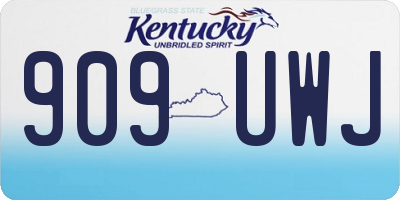 KY license plate 909UWJ