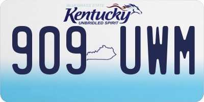 KY license plate 909UWM