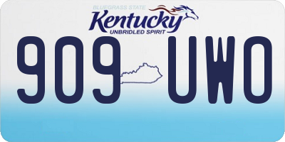 KY license plate 909UWO