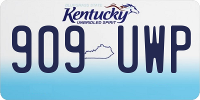 KY license plate 909UWP