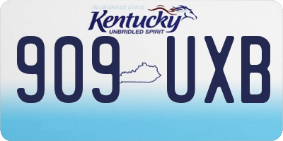 KY license plate 909UXB