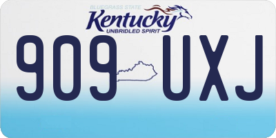 KY license plate 909UXJ
