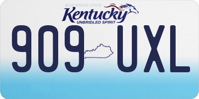 KY license plate 909UXL